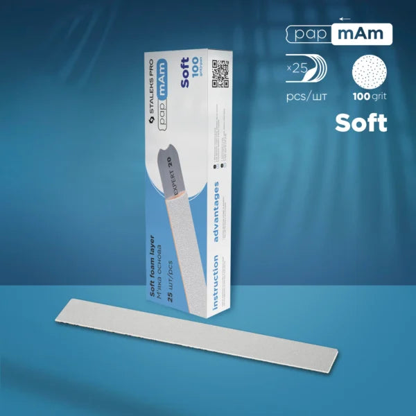 Embouts interchangeables papmAm pour lime droite (sur mousse souple) EXPERT 20 (25 pcs) - Staleks Pro