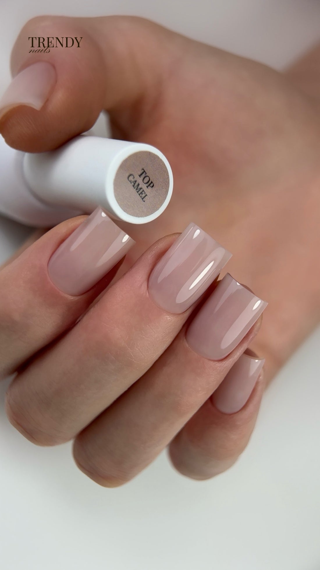 Top Camel, top coat beige laiteux, Trendy Nails