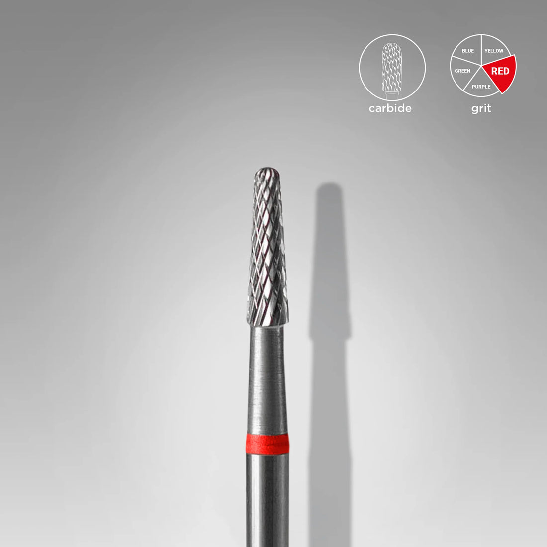 Embout en carbure, «cône» rouge, diamètre tête 2.3 mm / partie active 8 mm - Staleks Pro
