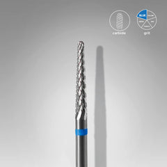 Embout carbure, «cône» bleu, diamètre tête 2.3 mm / partie active 14 mm - Staleks Pro